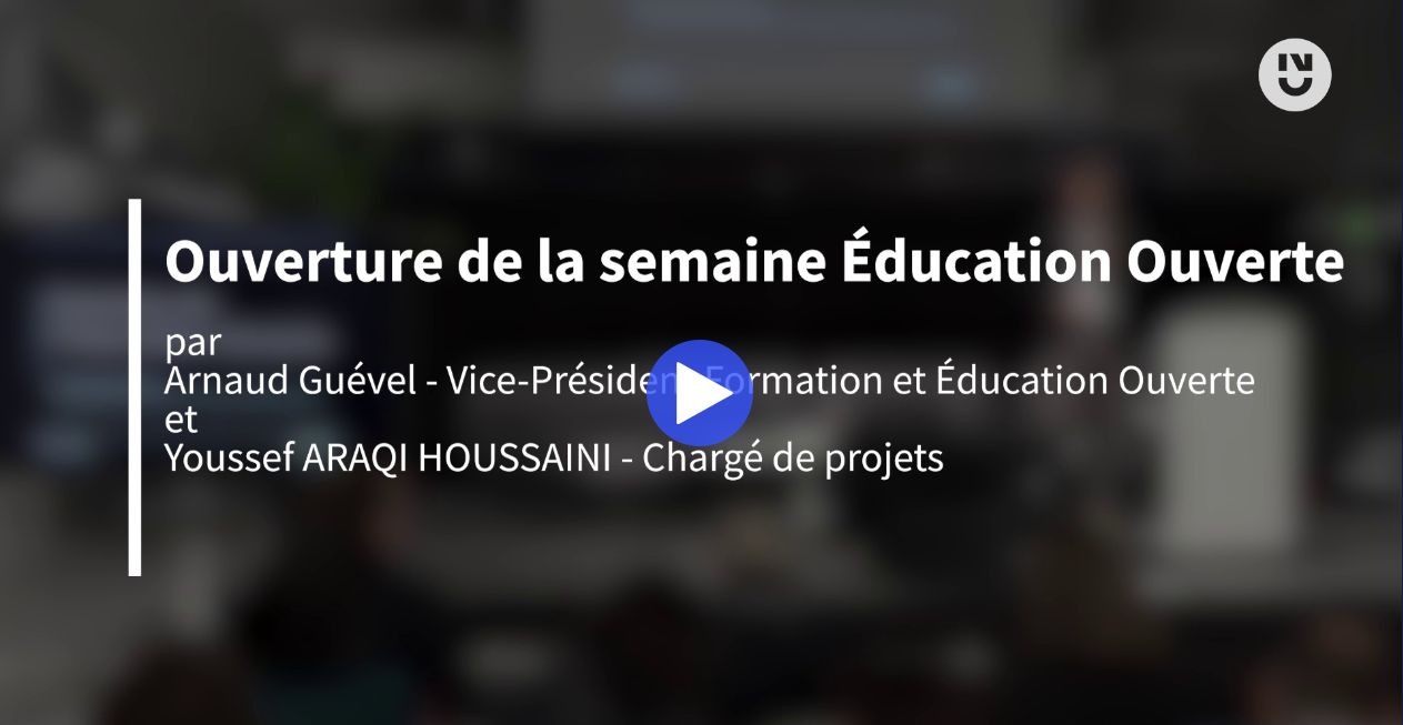 Semaine de l'Education Ouverte - Discours d'ouverture et table ronde